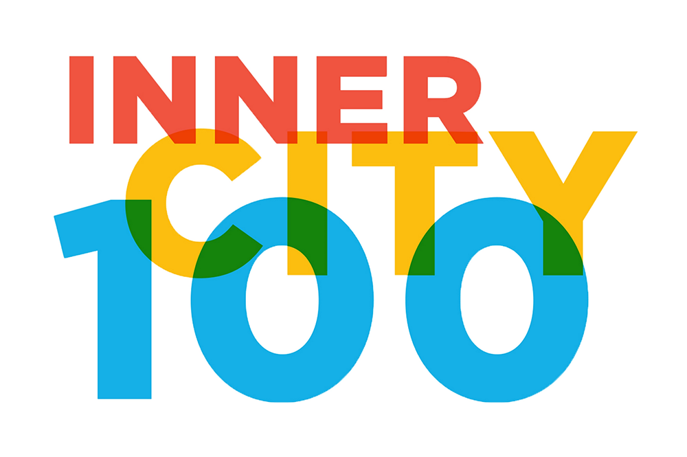 The logo for Fortune's Inner City 100 award, written in bold, uppercased, multicolored font.