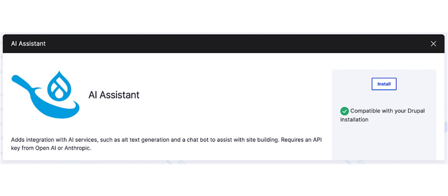 Drupal CMS AI assistant