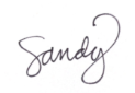 The name Sandy written in cursive.