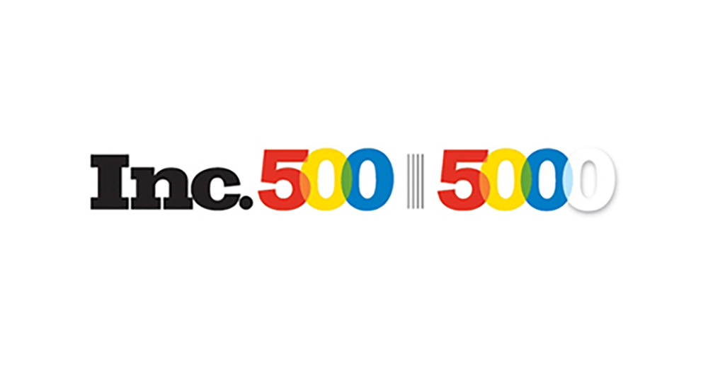 The logo for Inc's 500/5000 award, which features the numbers written in bold muilticolored font.