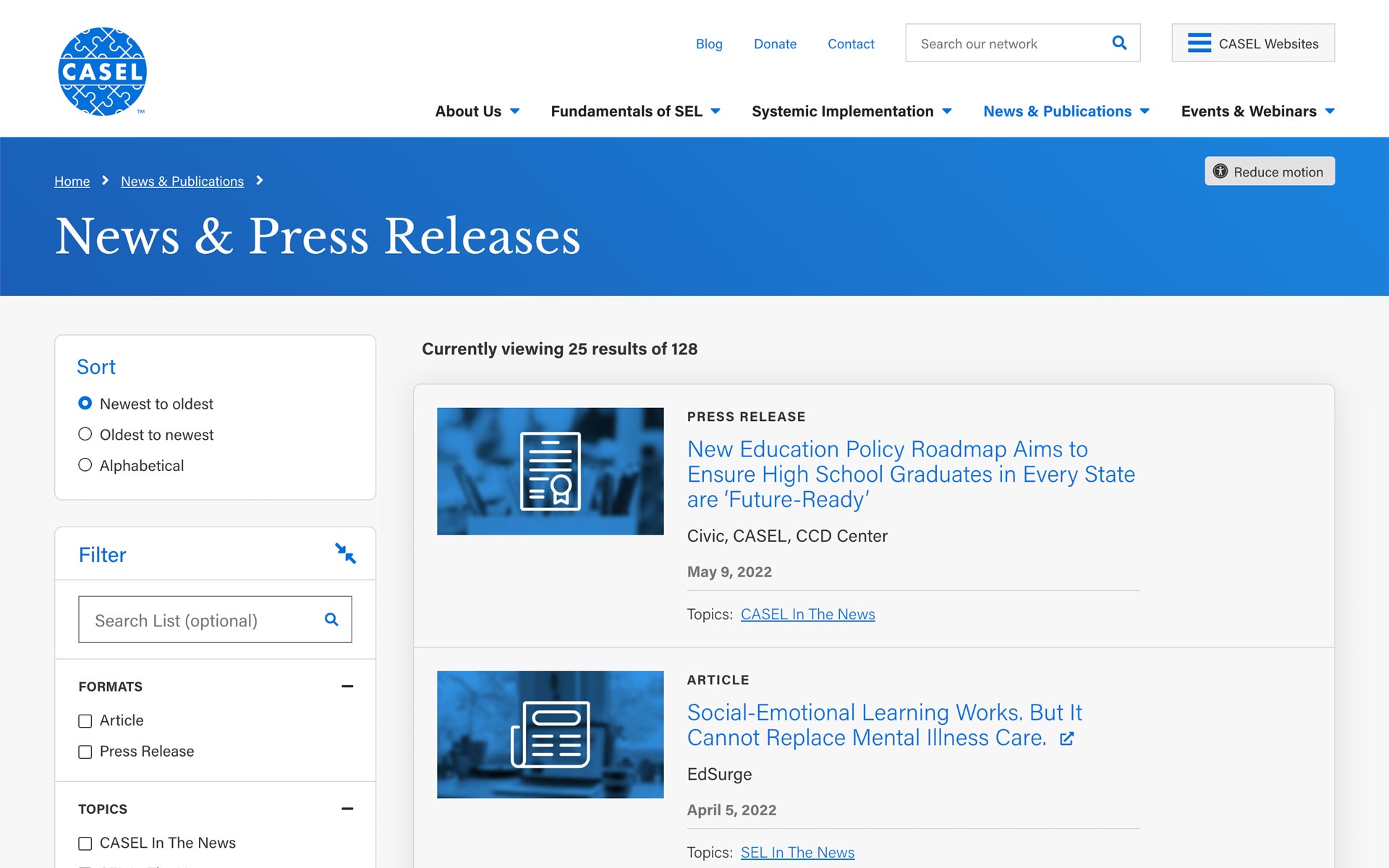 casel website news and press releases