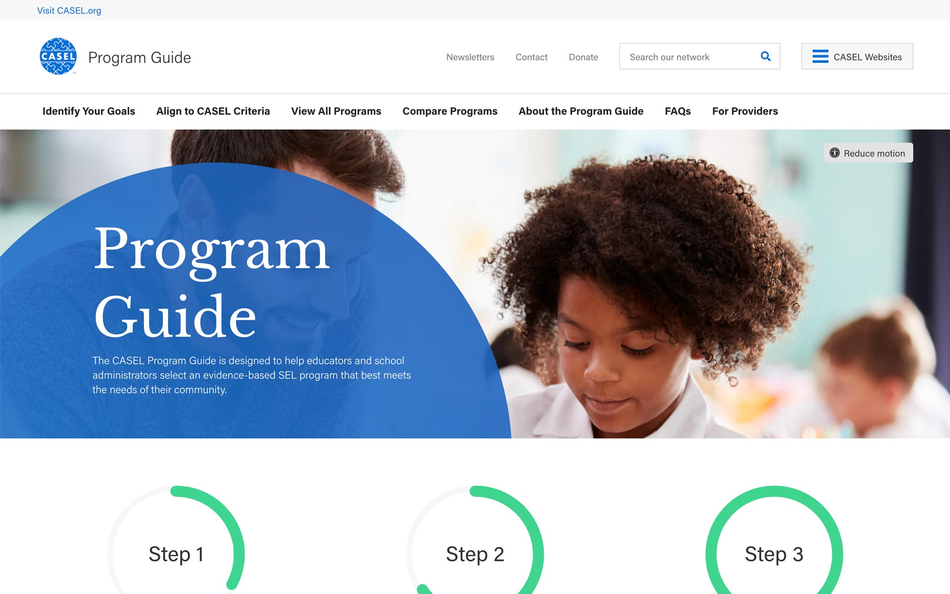 casel program guide homepage