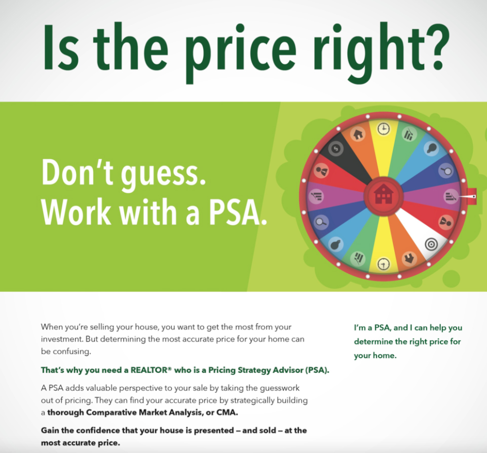PSA flyer with headline: Is the price right?