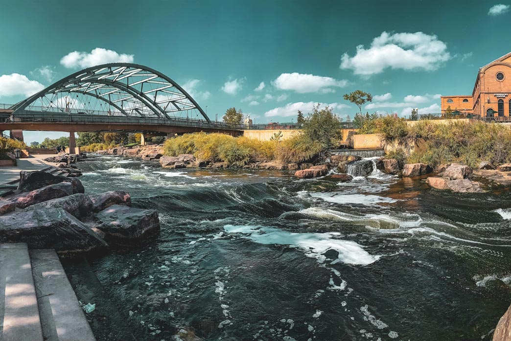 A bridge over a stream