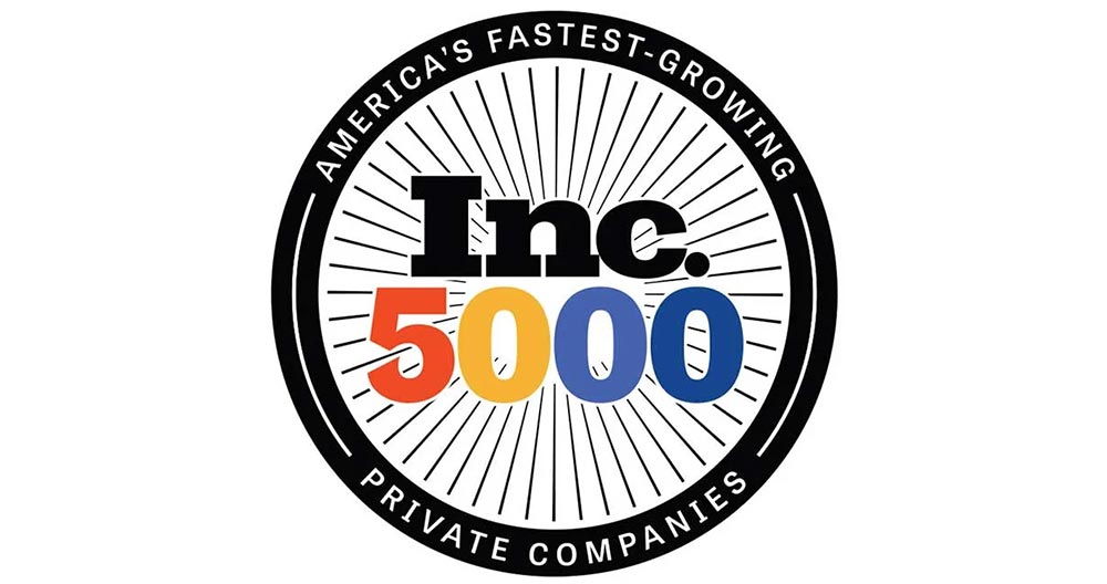 The logo for Inc's 500/5000 award, which features the numbers written in bold muilticolored font.