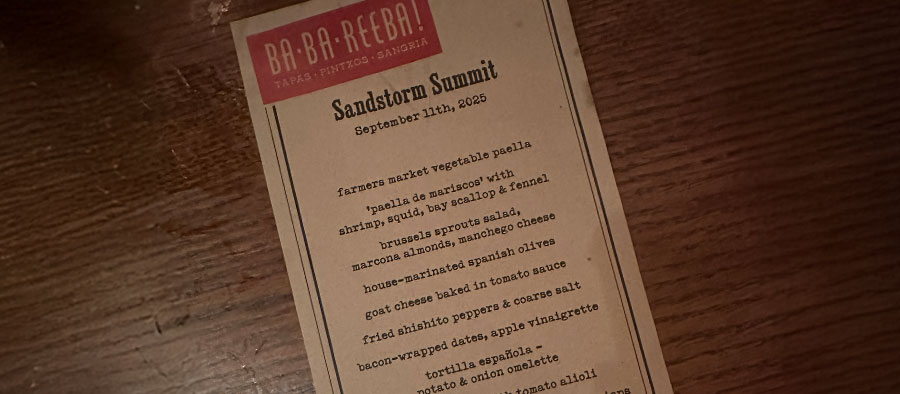 Menu from Cafe Ba Ba Reeba