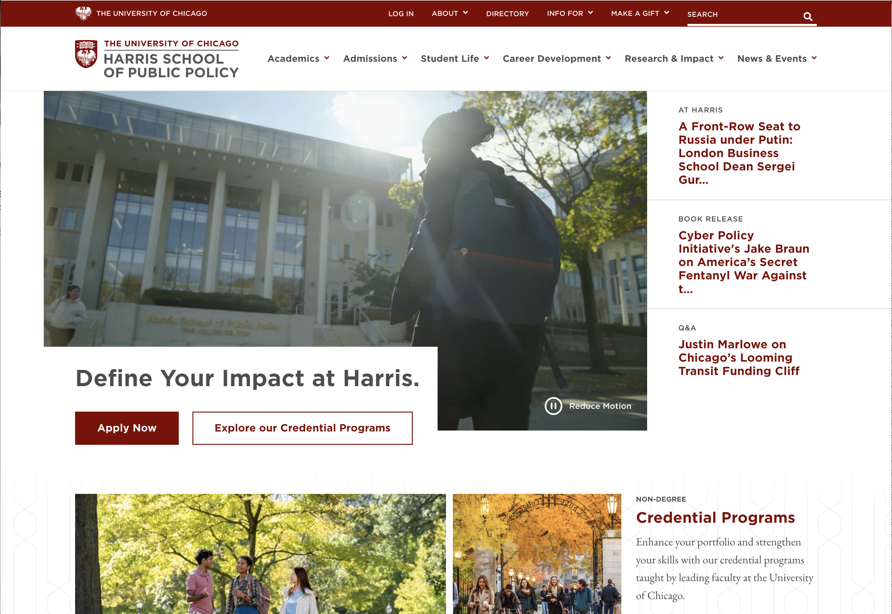 Harris School of Public Policy Homepage