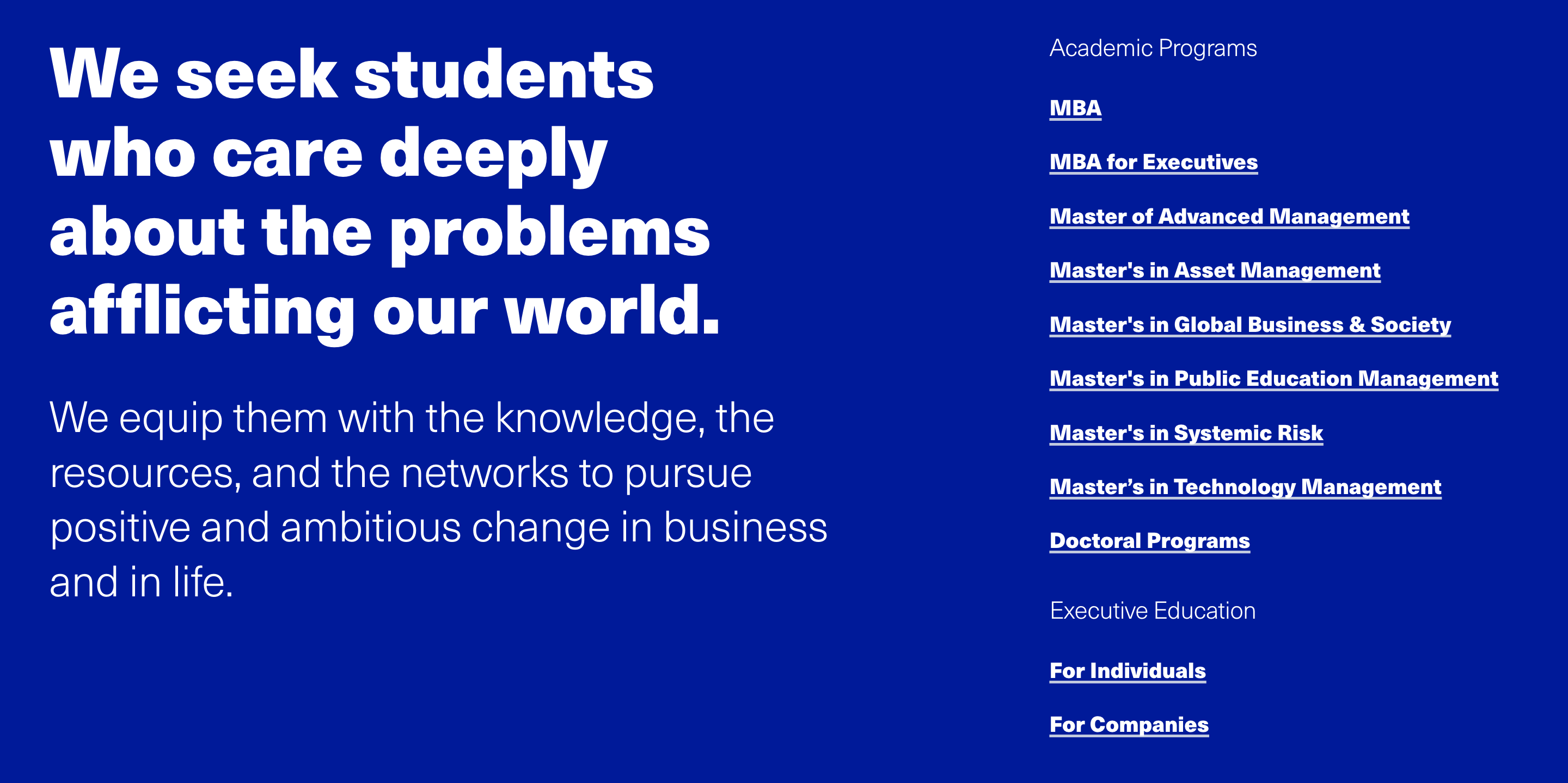 Yale academic programs