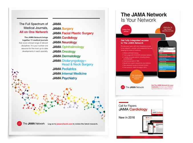 Examples of creative from the Jama Network Marketing Strategy JAMA, Marketing Strategy, Responsive Design, Website Development