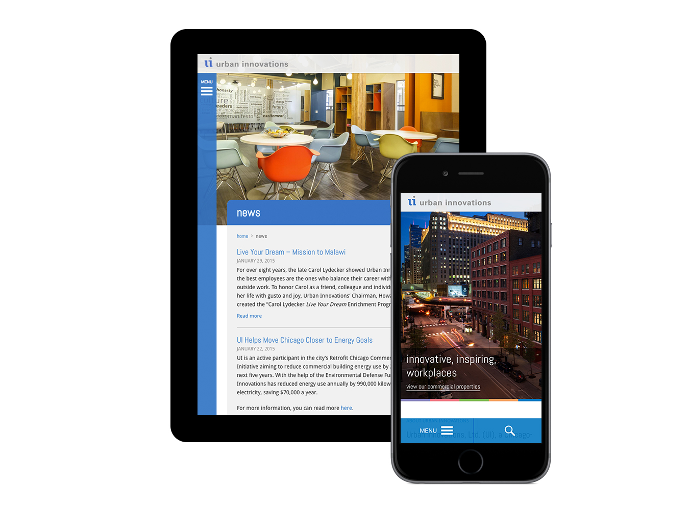 Responsive Drupal site for Urban Innovations