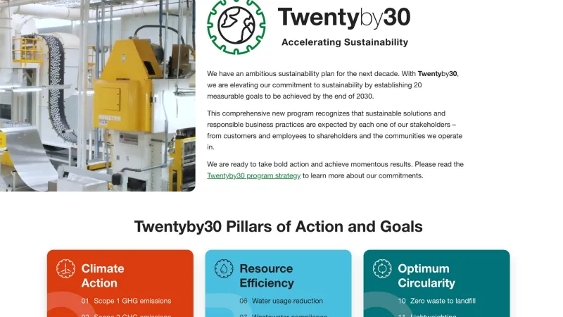Crown Sustainability webpage