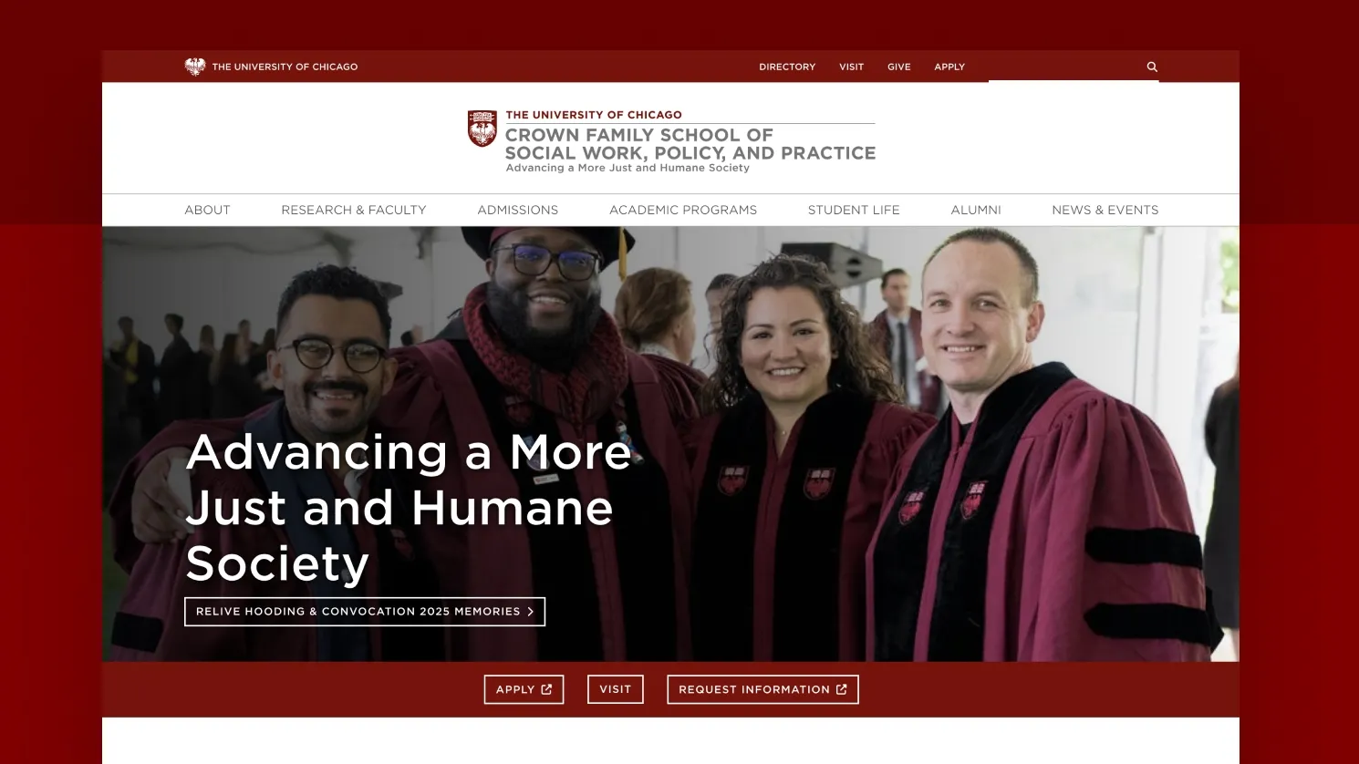 Crown Family School homepage