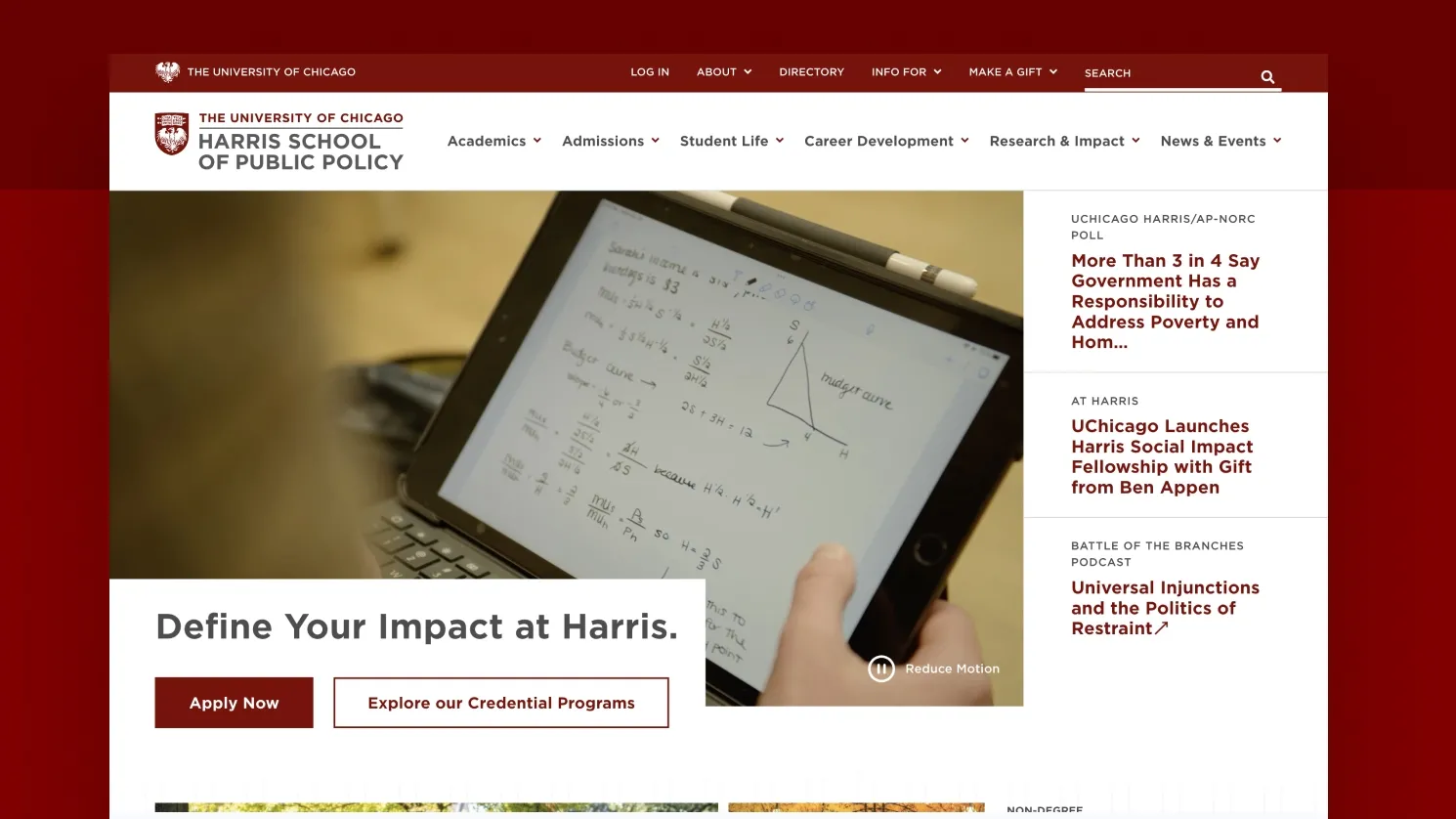 Harris School homepage