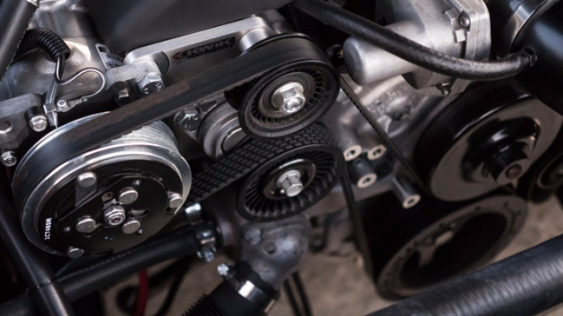 Close-up of an engine