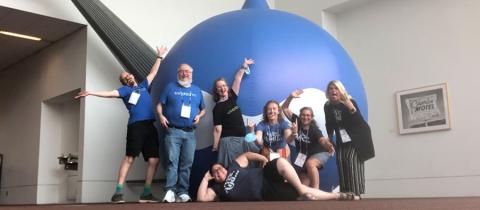 Sandstormers in front of the Drupal Drop at DrupalCon 2023 - Pittsburgh