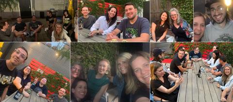Collage of Sandstormers hanging out at the 2025 summit