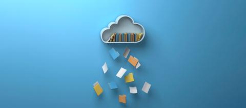 Access to cloud storage. The cloud from which files and folders drop.