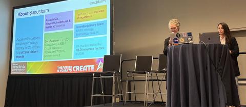 Janna and Laura presenting at MMC+Tech