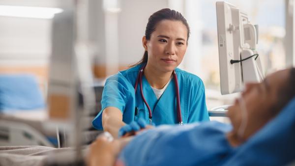 Nurse with a patient